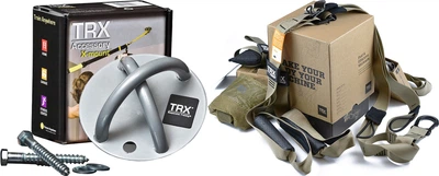 Набор Крепление EasyFit X-mount для петель ТРХ (TRX) на потолок или стену EF-2368 Серое (56001446) + Петли TRX EasyFit Tactical T3 Limited Version EF-2362 подвесная система для функционального тренинга (56001061)