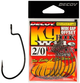 Крючок офсетный Decoy Worm25 Hook Wide 01. 8 шт/уп