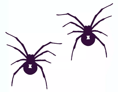 Наклейка на Авто / Мото / Витрину на Стекло Кузов " Хэллоуин - Halloween - Пауки 2 - Spiders " фиолетовый цвет