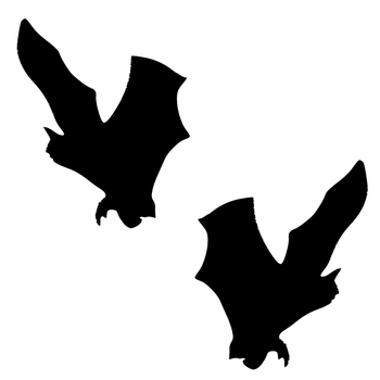 Наклейка на Авто / Мото / Витрину на Стекло Кузов " Хэллоуин - Halloween - Летучие мыши - Bats " черный цвет