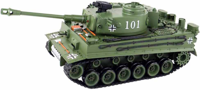 Czołg zdalnie sterowany Leantoys Tiger RC Zielony (5905679078068)