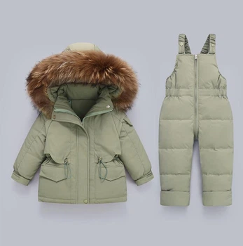 Детский зимний костюм (куртка, полукомбинезон) Motex 86-92см оливковый KY334