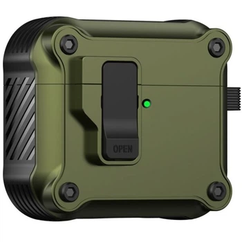 Защитный чехол Deexe Defender Armor для AirPods 4 - Army Green