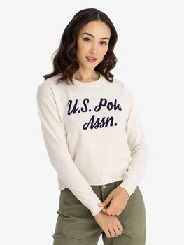 Джемпер женский U.S. Polo Assn 216482-AA00A S Ванильный (786662139714)