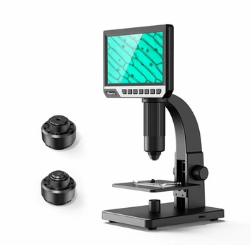 Оптико-цифровой микроскоп MUSTOOL MT315 12MP 2000X с IPS HD экраном 7 дюймов с 2 сменными объективами и съемным аккумулятором 2600mah формата 18650