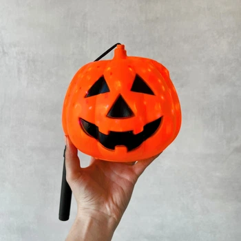 Святкове прикраса ліхтар Halloween Вогняний гарбуз 16х15 см 19149-029
