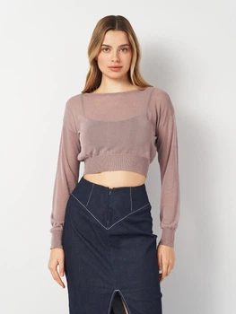 Свитер женский Zara 2756/867 S Коричневый (02756008676027)