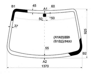Скло лобове Pilkington для CHEVROLET AVEO 02-08 SDN/HB (T200) 3014AGSBL