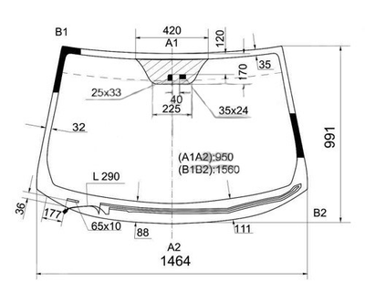 Скло лобове Securit для HYUNDAI TUCSON 10-15 (LM), ix35 10-15 4141AGNHV
