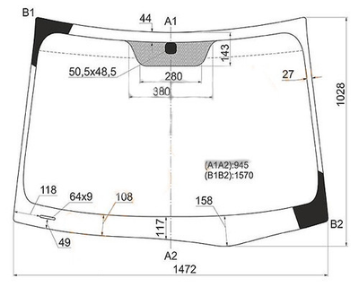 Скло лобове XYG для HYUNDAI i30 07-12 4135AGSV