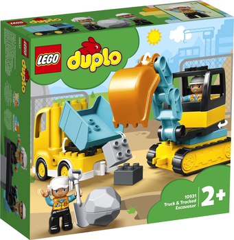 Zestaw klocków LEGO Duplo Ciężarówka i koparka 20 elementów 4 szt (10931)