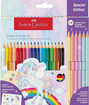 Zestaw akwarelowych ołówków Faber-Castell Grip Unicorn 24 szt (4005402015436)