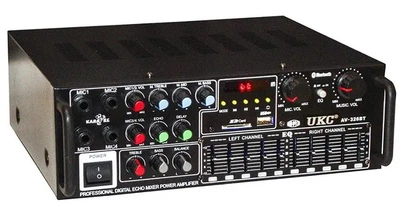 Усилитель звука и музыки UKC AV-326BT с караоке Black