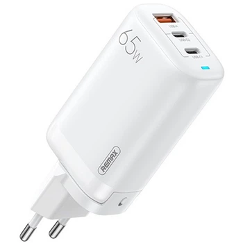 Зарядний пристрій Remax Ligil Series 65W PD+QC GaN 2C1A RP-U55 EU