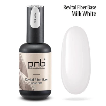 Відновлююча база з нейлоновими волокнами PNB Revital Fiber Base HEMA FREE Milk White 17 мл