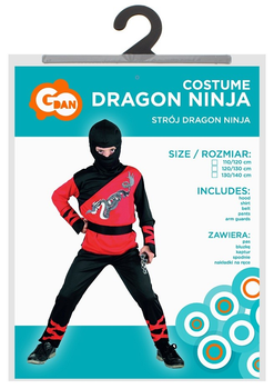 Strój karnawałowy Godan Dragon Ninja 120-130 cm (5901238619932)