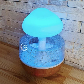 Увлажнитель воздуха Гриб RAIN HUMIDIFIER и ночник с эффектом дождя и подсветкой AN-102