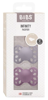 2 пустушки BIBS Infinity Anatomical Silicone Fossil Grey/Mauve 0-6 міс. розмір 1