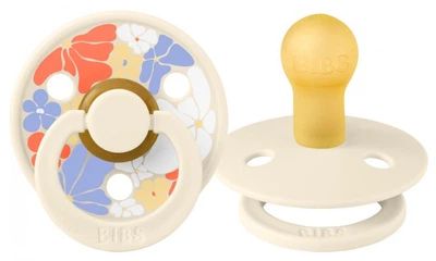 Класична латексна пустушка BIBS Colour STUDIO Collection Flower Child Ivory 0-6 міс. розмір 1