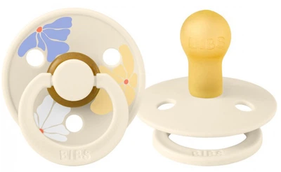 Класична латексна пустушка BIBS Colour STUDIO Collection Morning Bloom Ivory 0-6 міс. розмір 1
