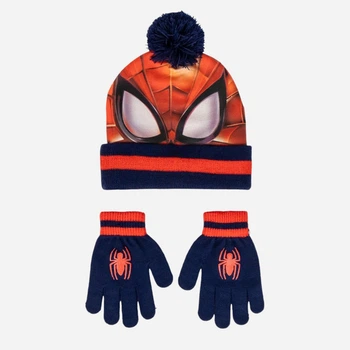 Детский зимний комплект (шапка + перчатки) для мальчика Disney Spiderman 2200010260 44/48 Нави/Оранжевый (8445484403091)