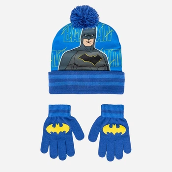 Детский зимний комплект (шапка + перчатки) для мальчика Disney Batman 2200010265 44/48 Синий (8445484403190)