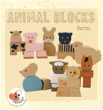 Klocki drewniane Egmont Toys Animal Blocks Farm Animals (5420023041609)