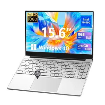 Ноутбук 15,6 дюймів Intel Celeron N4000 пам'ять 8 ГБ SSD 256 ГБ система Windows 10 Срібло