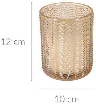 Świeczka Home Styling Collection w szkle 12 cm Beżowa (5902973437980)