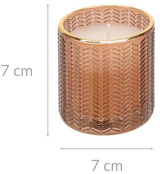 Świeczka Home Styling Collection w szkle 7 cm Brązowa (5902973437973)