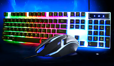 Клавіатура + миша RGB USB Eng / Ru DR-5003