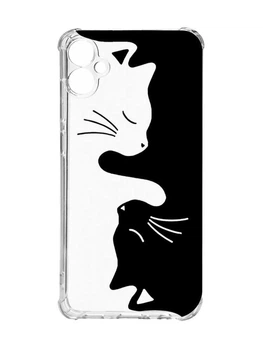 Чохол з потовщеними кутами на Samsung Galaxy A06 (A065) Котики (принт 118)