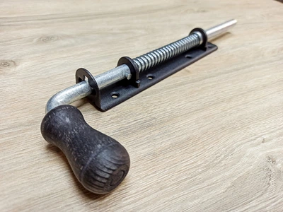 Засов металлический пружинный P250 (Белый цинк)
