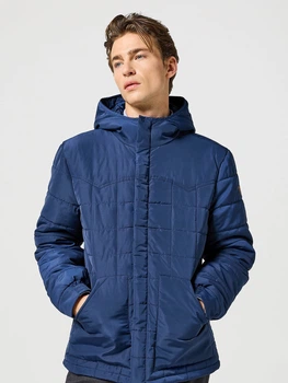 Куртка демисезонная с капюшоном мужская Wrangler 112357208 S Темно-синяя (5401139140189)