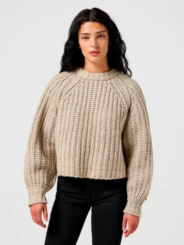 Джемпер жіночий Wrangler 112356481 S Бежевий (5401139087682)
