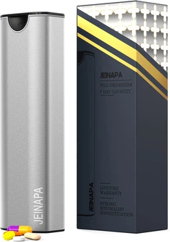 Премиальный контейнер для таблеток Jeinapa Extra Large Pill Organizer Silver