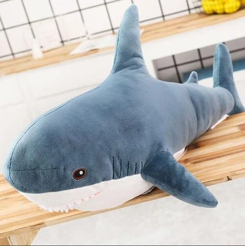 М'яка іграшка плюшева акула shark doll 60 см подушка акула для обіймів іграшка для дітей