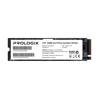 Накопитель SSD 1TB Prologix S380 M.2 2280 PCIe 3.0 x4 NVMe TLC (513953)