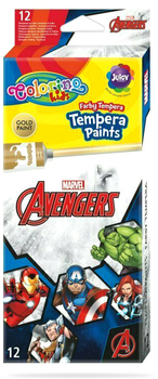 Farby Colorino Kids Tempera Avengers 12 kolorów 12 ml (5907620191451)