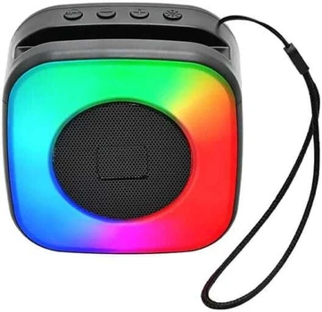 Беспроводная портативная колонка SPS LX-01 c RGB подсветкой и подставкой для телефона Black