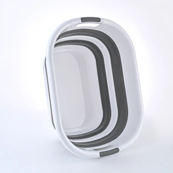 Ведро складное MVM BIN-18 бело-серое 26л (BIN-18 26L WHITE/GRAY)