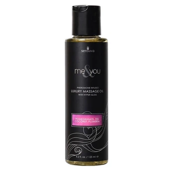 Масажне масло Sensuva Me & You Pomegranate, Fig, Coconut & Plumeria з феромонами 126 мл
