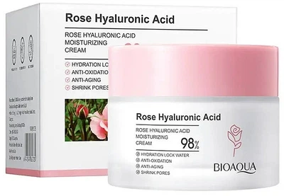 Крем для лица с экстрактом розы и гиалуроновой кислоты - Bioaqua Rose Hyaluronic Acid Cream 50g (1347546-22805394)