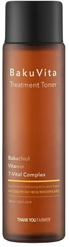 Зволожуючий тонер з бакучиолом та вітамінами C та E - Thank You Farmer BaKuVita Treatment Toner 200ml