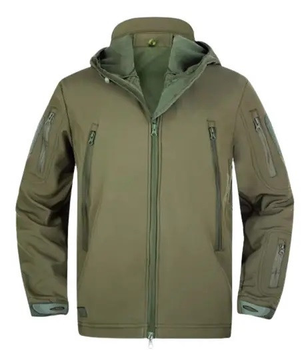 Флисовая куртка с подкладкой Solve KT6001001 Shark Skin Softshell Assault Олива размер 2XL