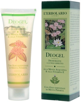 Гель дезодоруючий "Водяна м'ята та вітамін Е" L'Erbolario Deogel Acquatica & Vitamina E 50ml (50 мл)
