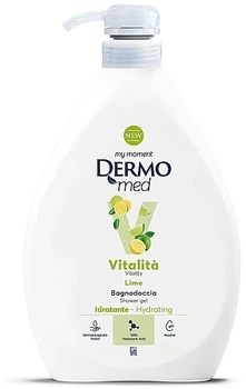 Гель для душа "Лайм", с дозатором - DermoMed Vitality Lime Shower Gel 1000ml (1374098-20983527)