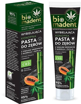 Отбеливающая зубная паста с углем и папайей - Bio Madent 100ml (1196247-1322328336-2)