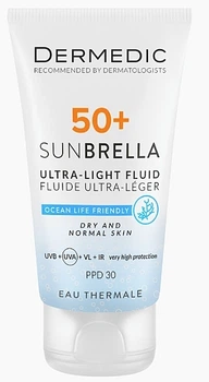 Ультралегкий защитный крем SPF 50+ для сухой и нормальной кожи - Dermedic 50+ Sunbrella Ultra-light Fluid 40ml (1194661-1979481228-2)