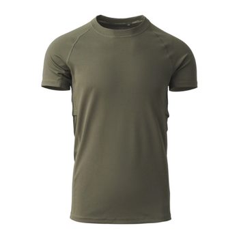 Мужская тактическая термоактивная футболка Helikon-Tex Functional T-shirt - Quickly Dry - L Olive Green (TS-FUN-QD-02-B05)